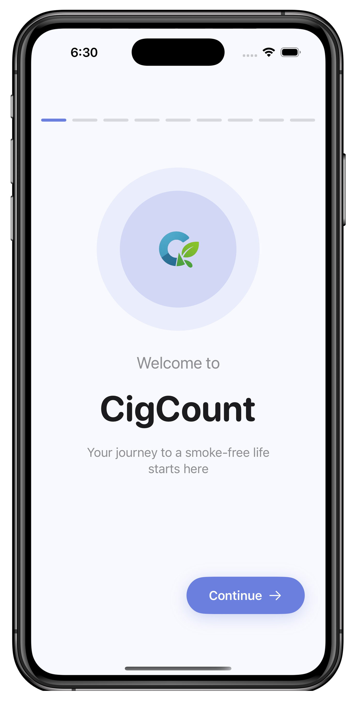 CigCount Onboarding - Tu viaje hacia una vida libre de humo